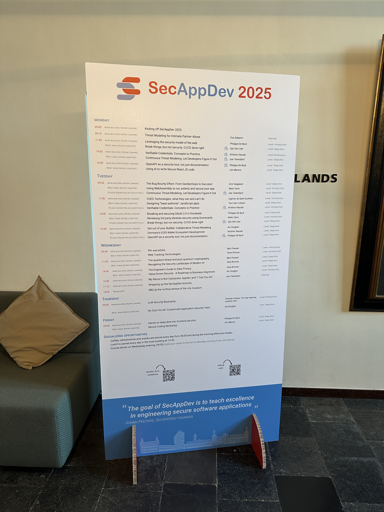 A picture from SecAppDev 2025